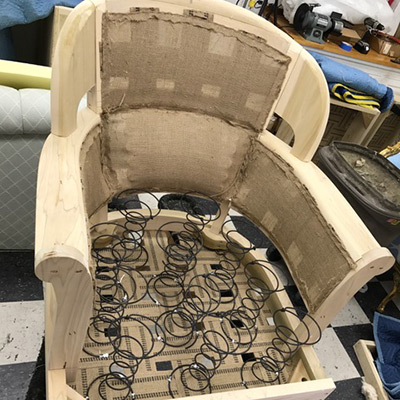 stripped-down chair