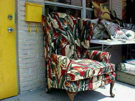 Wing chair slipcover