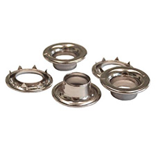 Nickel grommets with spur washers
