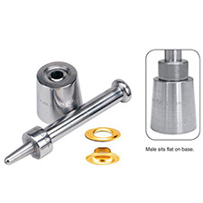 Setter for fastening plain grommets