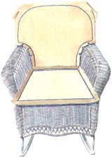 How to make a cushion for a wicker chair